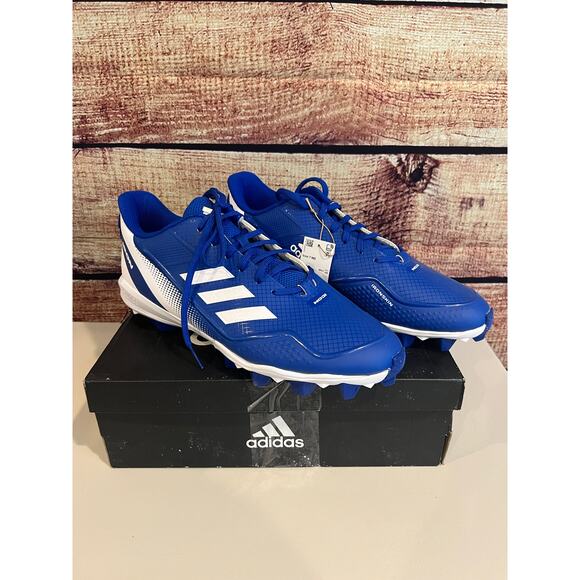 Adidas FY4440 Icon 7 MD Ironskin Low Top Baesball Cleats Royal Blue Sz 15 NWT - Picture 1 of 5